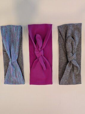 6 Ivivva by Lululemon headbands, bow and elastic
